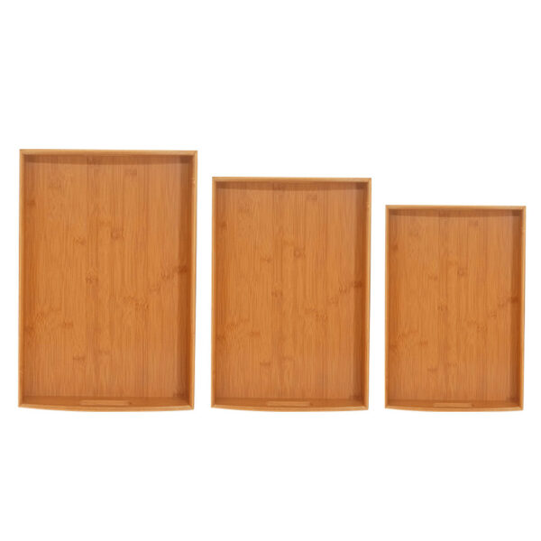 Set de 3 bandejas de bambú - Image 2