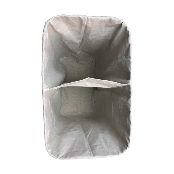 Cesto doble plegable de bambú rectangular - Image 3